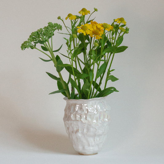 Eira Vase - Ceramic Mother of Pearl Vase