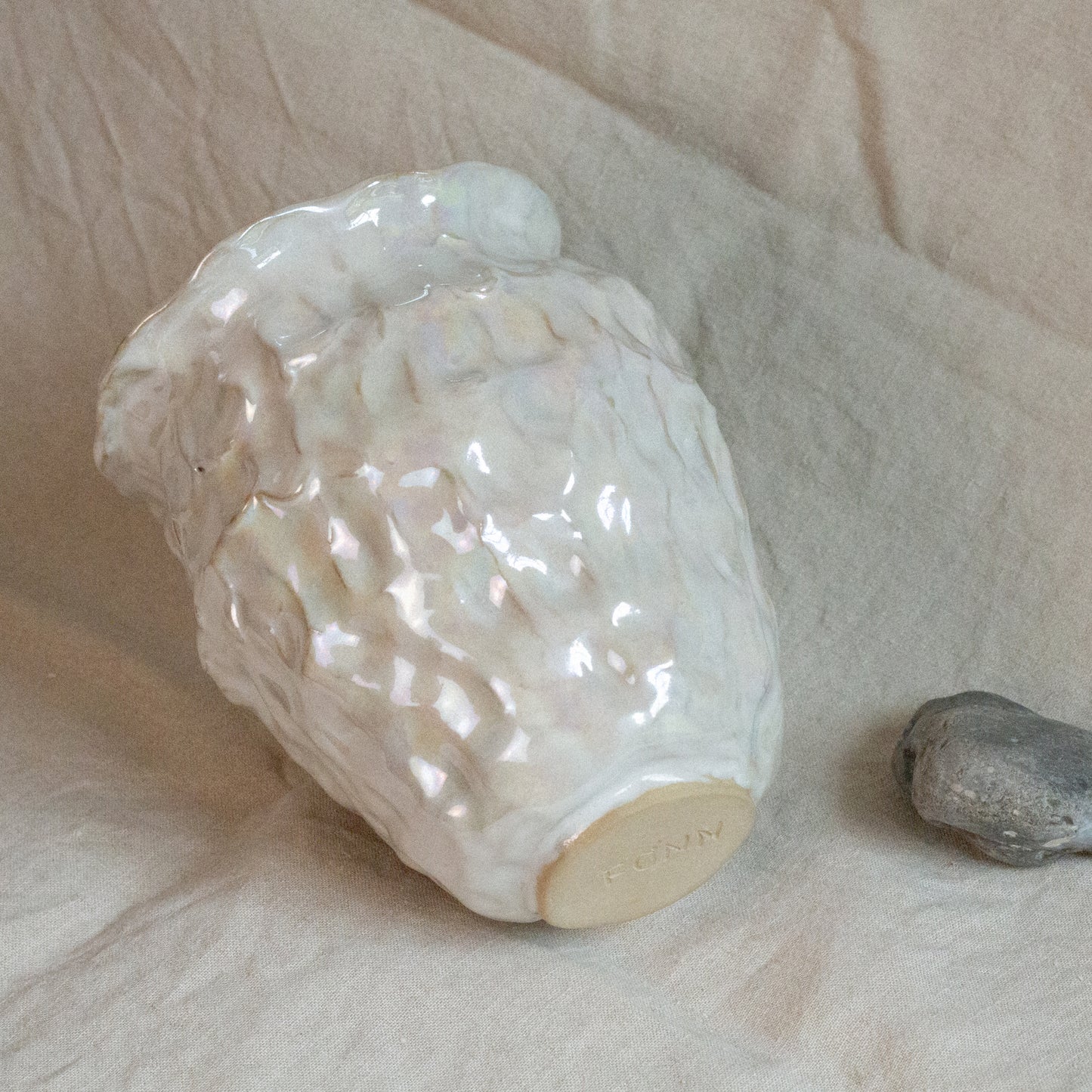 Eira Vase - Ceramic Mother of Pearl Vase