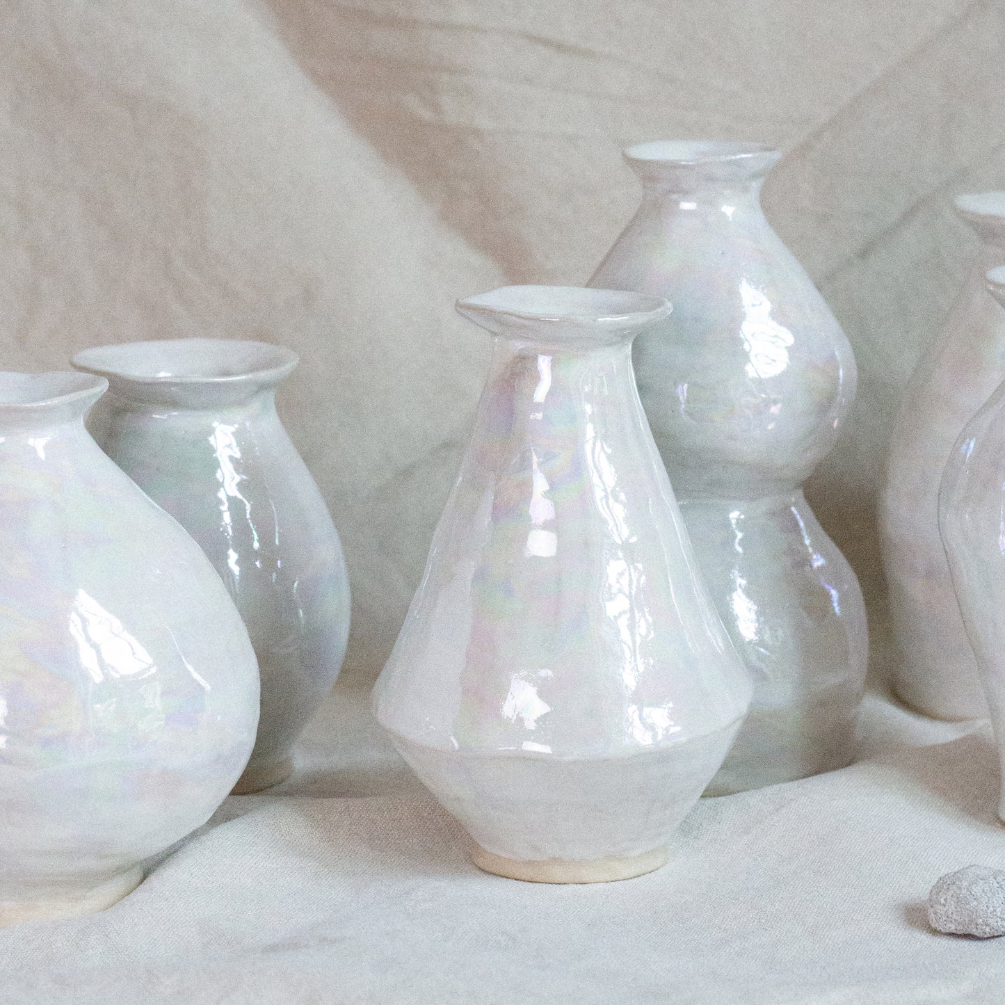 Ula Vase - Ceramic Mother of Pearl Vase Sample Sale