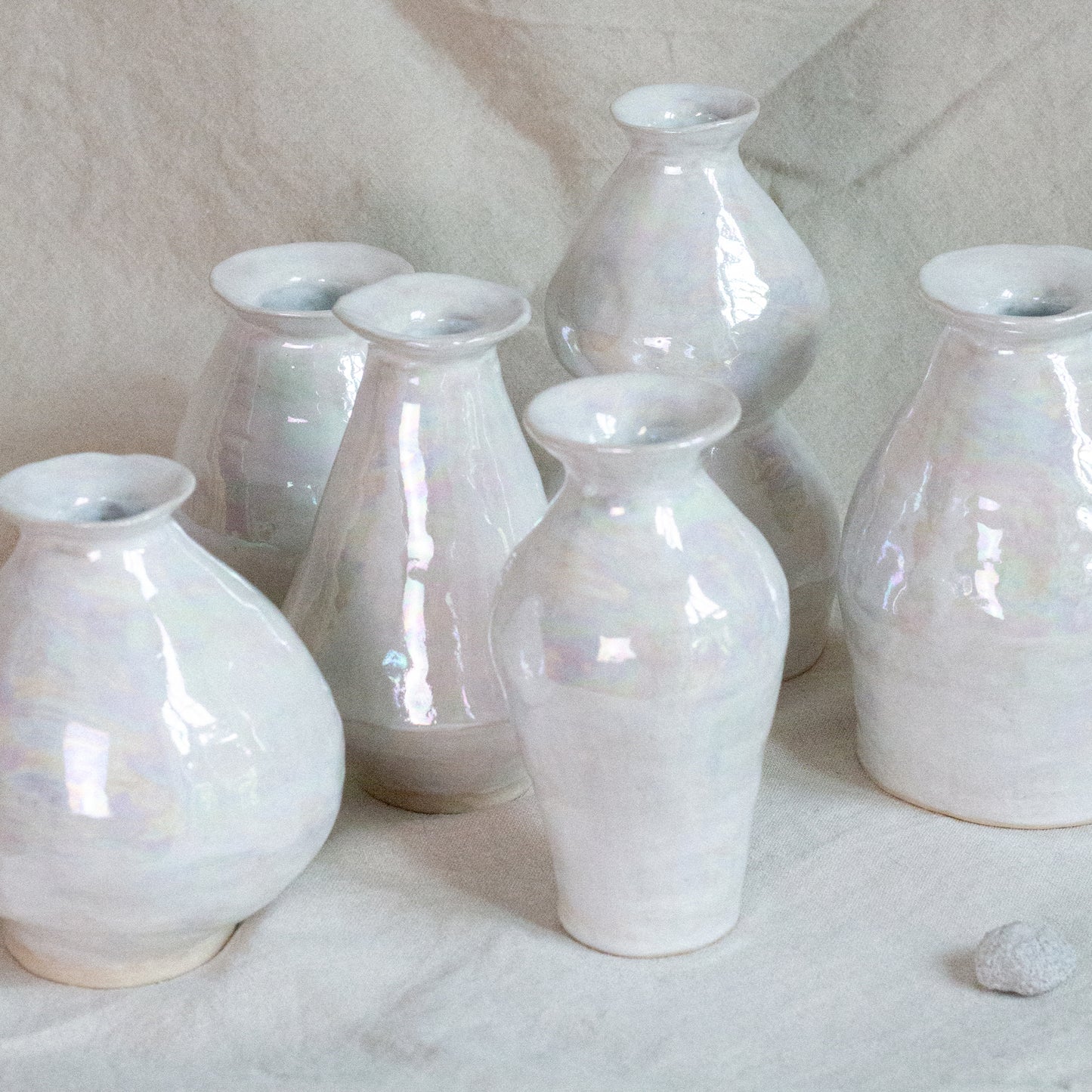 Solvind Vase - Ceramic Mother of Pearl Vase Sample Sale