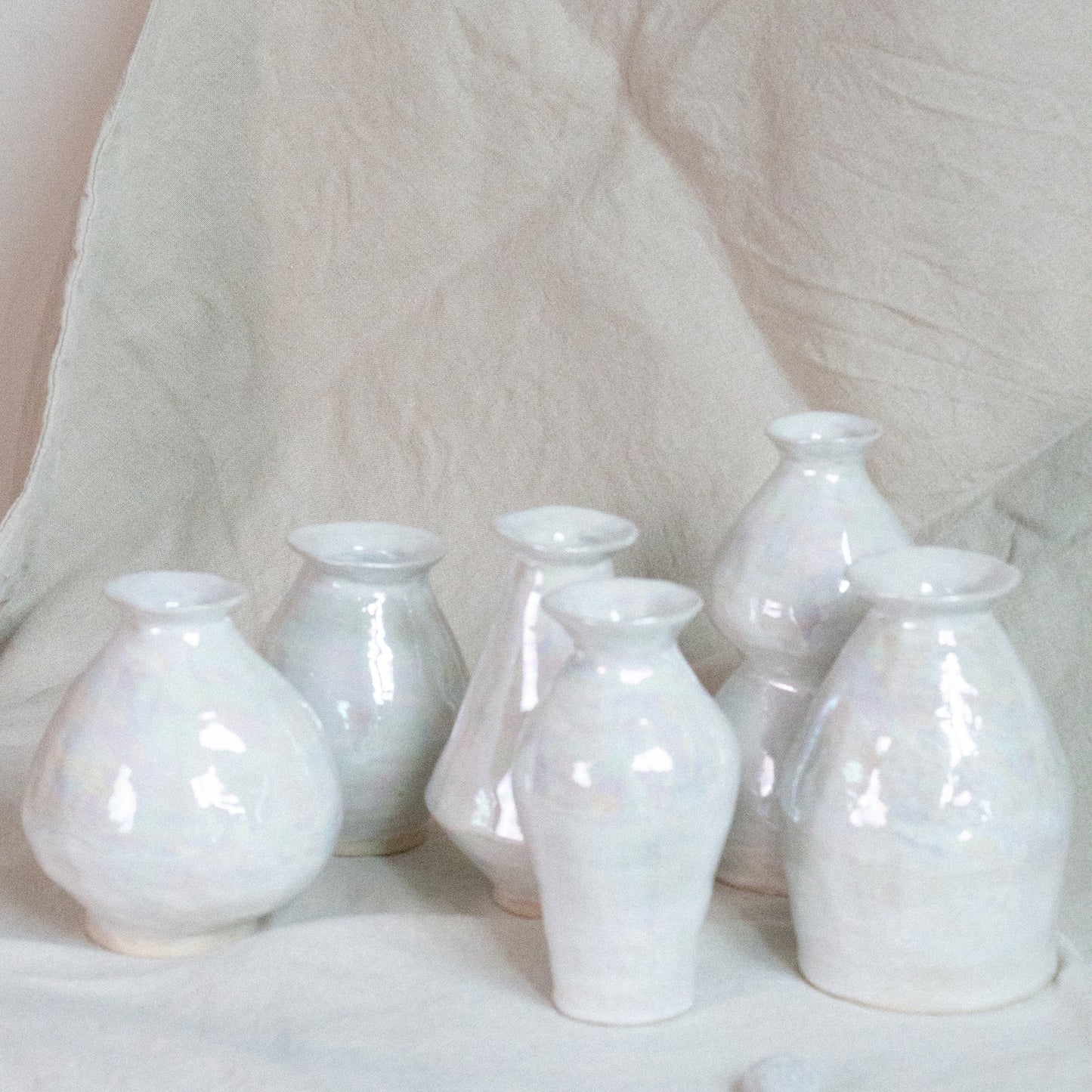 Tove Vase - Ceramic Mother of Pearl Vase Sample Sale