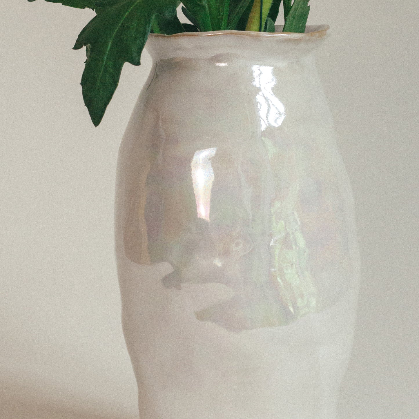 Fjord Vase - Ceramic Mother of Pearl Vase