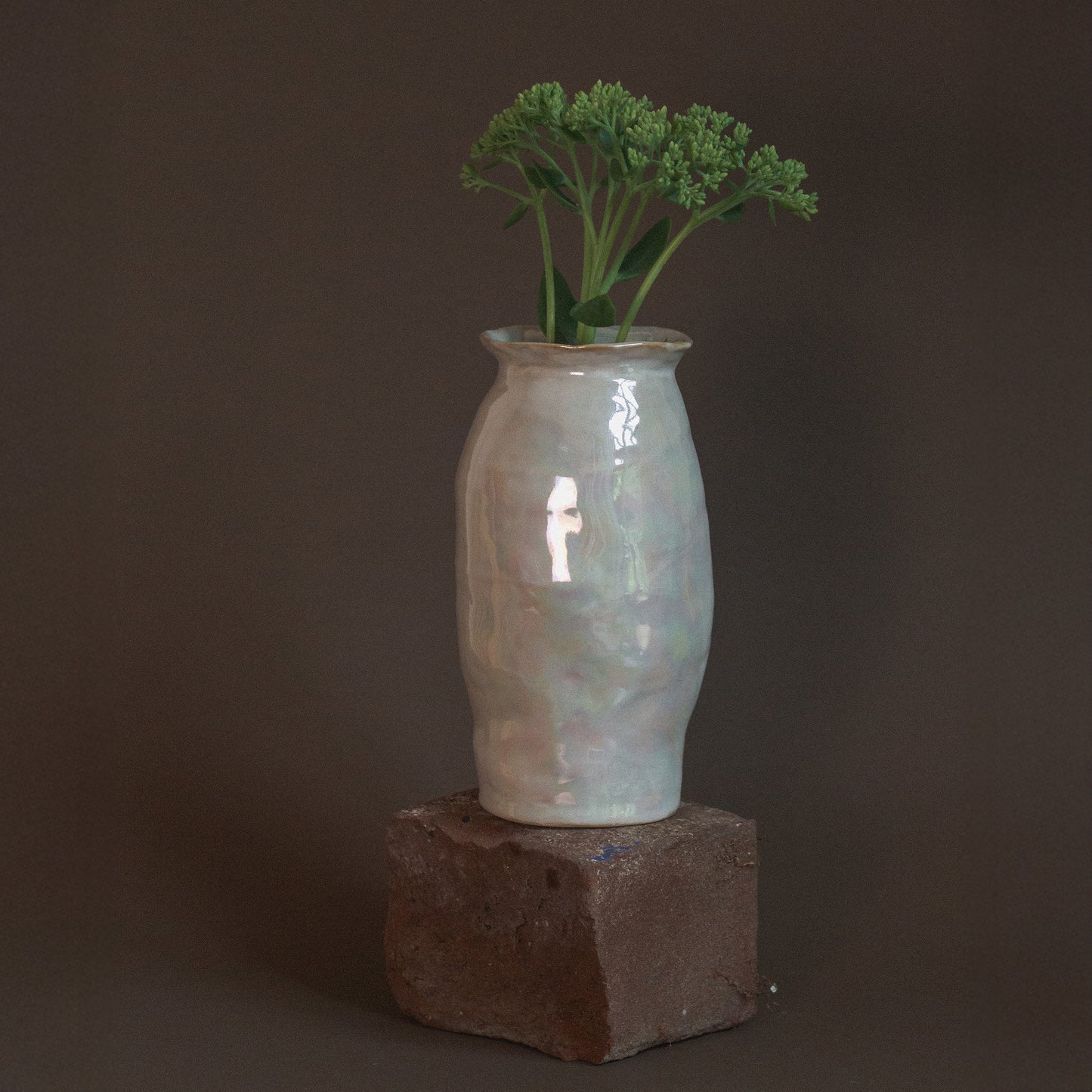 Fjord Vase - Ceramic Mother of Pearl Vase