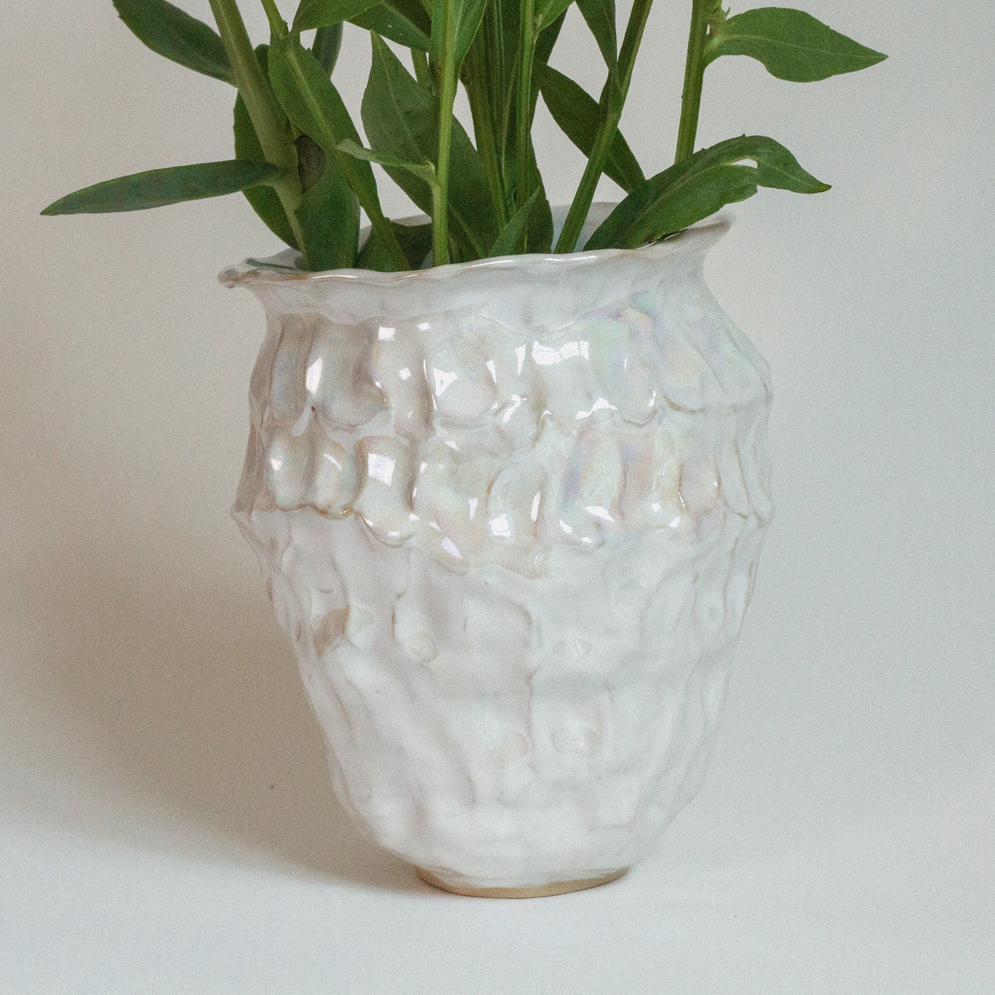 Eira Vase - Ceramic Mother of Pearl Vase