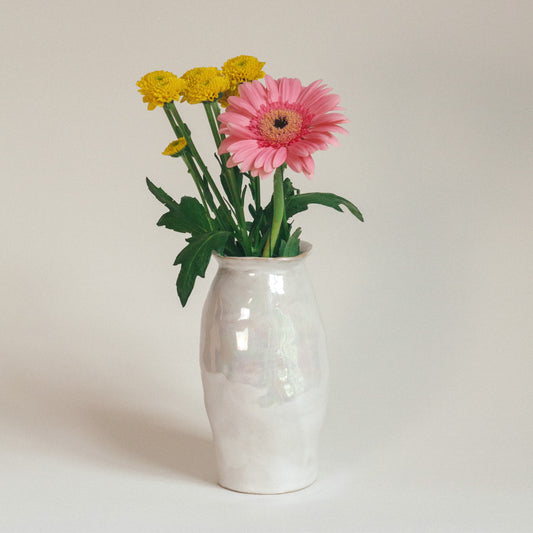 Fjord Vase - Ceramic Mother of Pearl Vase